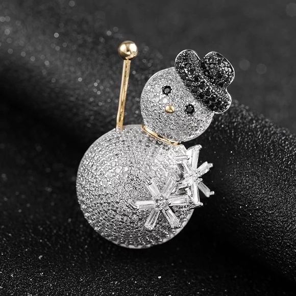 Snowman Brooch - Picture 3 of 9
